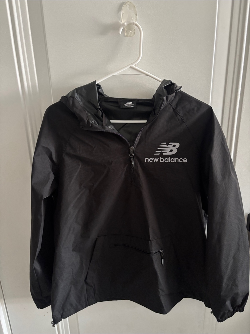 New Balance Black Hooded Windbreaker Pullover
